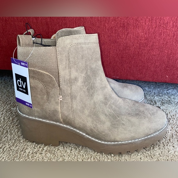 Dolce Vita Women's Slip On Rancher Ankle Chelsea Boot Size 11 Taupe - Picture 1 of 6